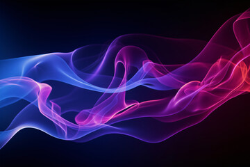 Fototapeta premium Abstract smoke on black background generated AI
