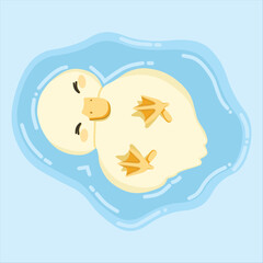 Cute duck cartoon illustration
