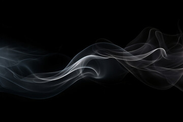 Abstract smoke on black background generated AI