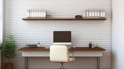 Efficient Simplicity. Organizing the Workplace for Maximum Productivity with Minimalist Principles - obrazy, fototapety, plakaty