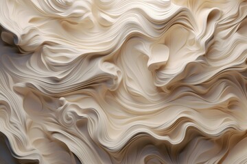 Texture of crumpled cream paper.