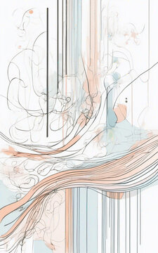 Boceto con l&iacute;neas de trazo abstractas - sensaciones y momentos
