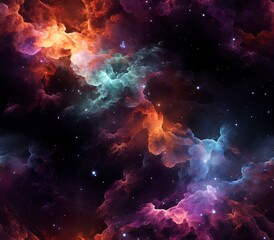 Fototapeta premium visualization of space, Fabric Pattern, Seamless Pattern.