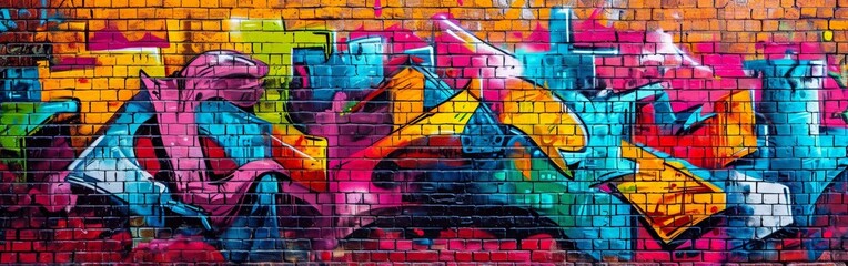 Colorful Graffiti Adorns a Vibrant Wall