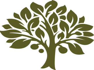 Obraz premium Tree with leaves; tree with gradient color