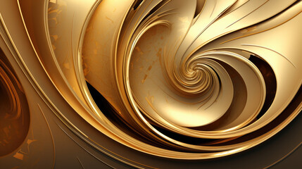 Gold radial shapes glitter background