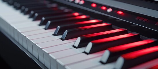 Close-up of keys on Digital Electric Piano
