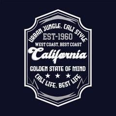 vintage label for your design/California t shirt design