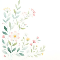 Obraz premium Floral Water Color Background