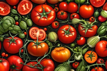 tomatoes on the vine