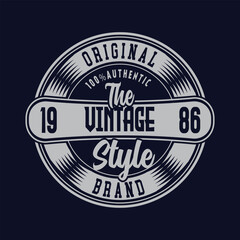 Obraz premium stamp with the text the vintage style t shirt
