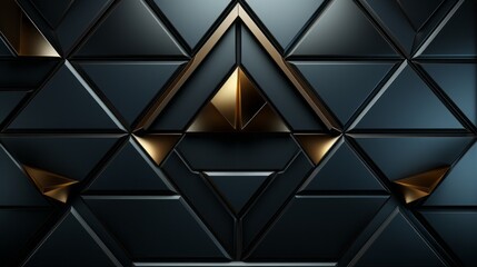 Fototapeta premium Background pattern triangle, black, flat, minimalist,
