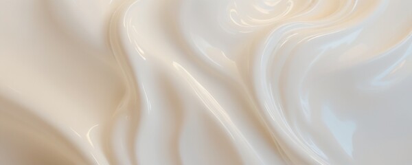 Smooth and Flowing Pattern in White and Cream