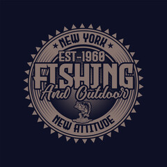 Fototapeta premium fishing and outdoor...... vintage
