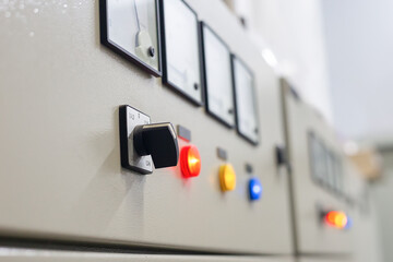Switchboard and operating status indicator light in electrical control cabinet