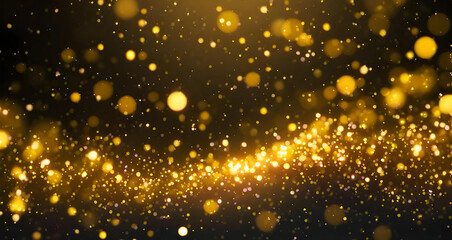 golden christmas particles and sprinkles
