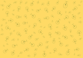 Fond arbres automne hiver pin chene vert arriere plan jaune