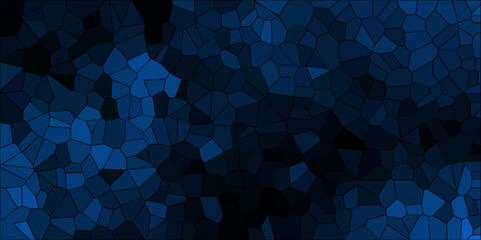 Quartz dark Navy blue Broken Stained Glass Background. Voronoi diagram background. Seamless pattern shapes vector Vintage Quartz surface white for bathroom or kitchen - obrazy, fototapety, plakaty