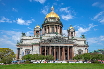 St. Isaac's Cathedral close-up. St. Petersburg, Russia