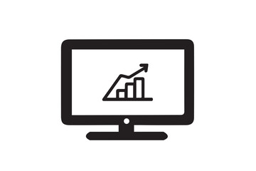 Modern computer Monitor design and line art in vector illustration

