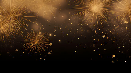Obraz premium Beautiful creative holiday background with fireworks and sparkles