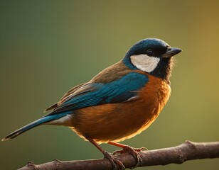 Obraz premium kingfisher on a branch, bird wallpapers, high-quality wallpapers