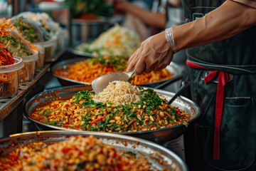 local street food in Thailand 