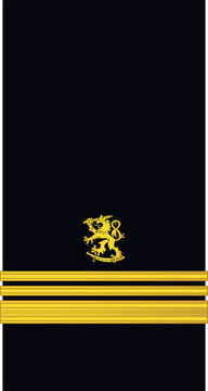 Shoulder sleeve pad military officer mark for the YLILUUTNANTTI (LIEUTENANT) insignia rank of the Finnish Navy