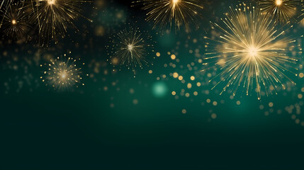 Beautiful creative holiday background with fireworks and sparkles