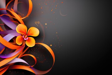Abstract background awareness day with orchid and orange ribbon, Eczema, Psoriasis Awareness