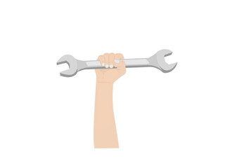 Hand tools on a white background.