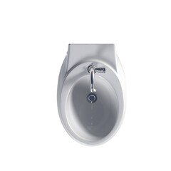 Lavatory pan isolated on a white background, bidet, 3D illustration, and CG render