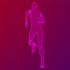 Running woman. Sprinter silhouette.