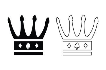 
Crown icon. Crown Royal Logo image symbol collection. Vector illustration 

