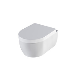 Lavatory pan isolated on a transparent background, bidet, 3D illustration, and CG render