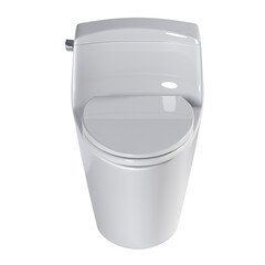 Lavatory pan isolated on a transparent background, bidet, 3D illustration, and CG render