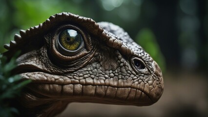 Obraz premium close up of a dinosaur eyes Look at the dinosaur s eye