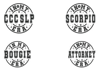 Fototapeta premium In My CCC SAP ERP, In My Scorpio Era, In My Bougie Era, In My Attorney Era retro T-shirt