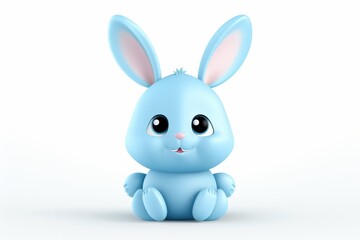 Cute bunny illustration 3d