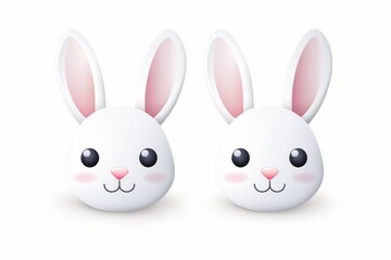 Fototapeta premium Cute bunny illustration 3d