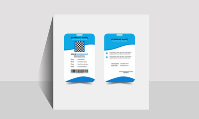 Modern professional id card design templates. Abstract colorful design collection for School, College students and office staff Corporate id card. Vector illustration.