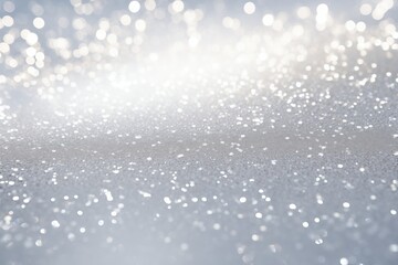 abstract silver-white glitter bokeh background.
