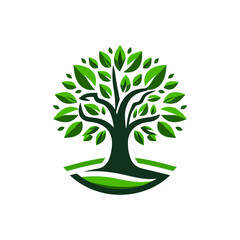 Obraz premium A green tree logo for your company