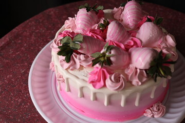 Obraz na płótnie Canvas Pink Cake