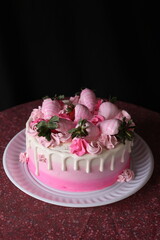 beautiful pink cake 