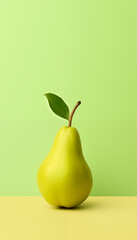 Fresh, juicy pears and a crisp apple, a healthy and delicious fruit snack, isolated on a white background