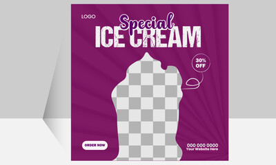 Social media post template for Food Design.