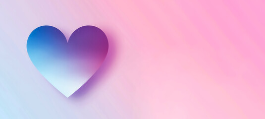 gradient pink heart on simple background
