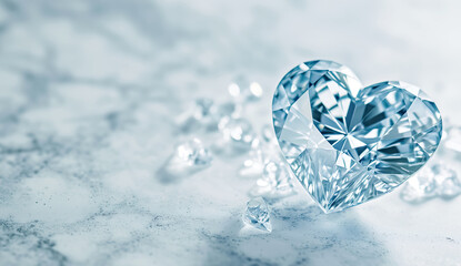 heart shaped diamond and gemstone