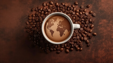 Naklejka premium International coffee day design